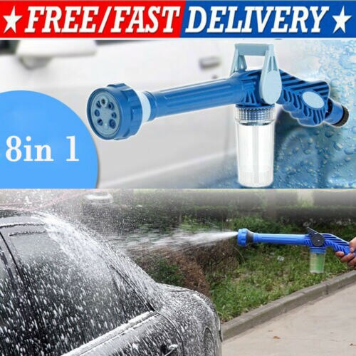 8 in 1 trädgårdsslang munstycke vatten tvål multifunktion sprinkler dispenser pump sprutpistol rengöring av biltvätt