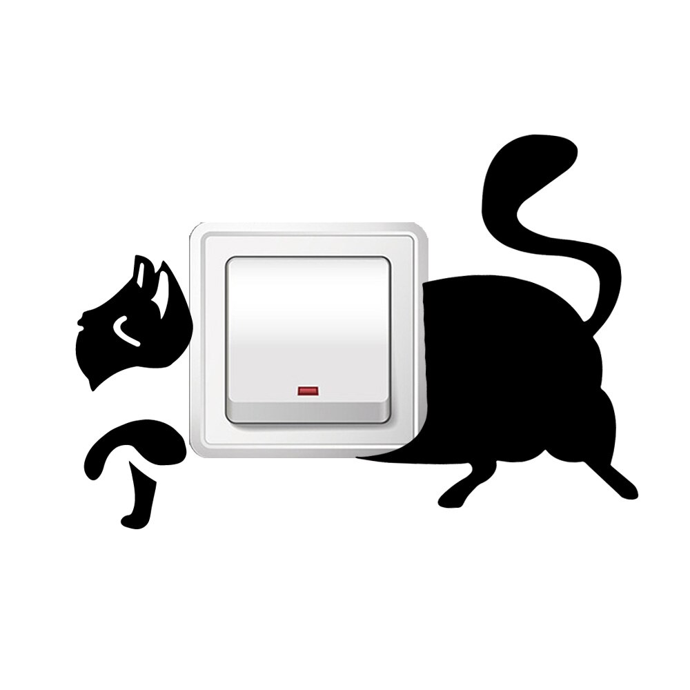 Cartoon cat Vinyl Decals Wall Stickers Stick Pattern Mural Art Wall Stickers Waterproof Wallpaper