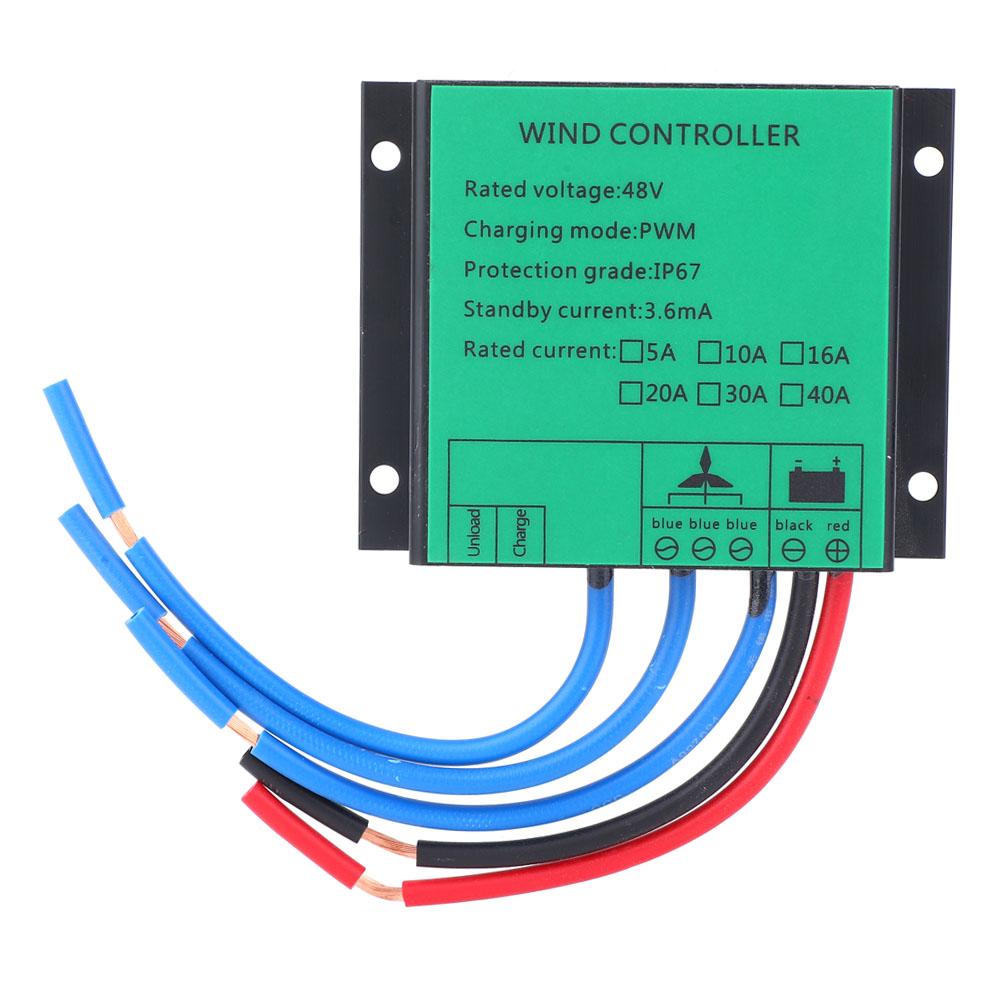 Waterdichte Wind Generator Controller Pwm Aluminium Legering Met Light-Emitting Diode 48V 600W 15A
