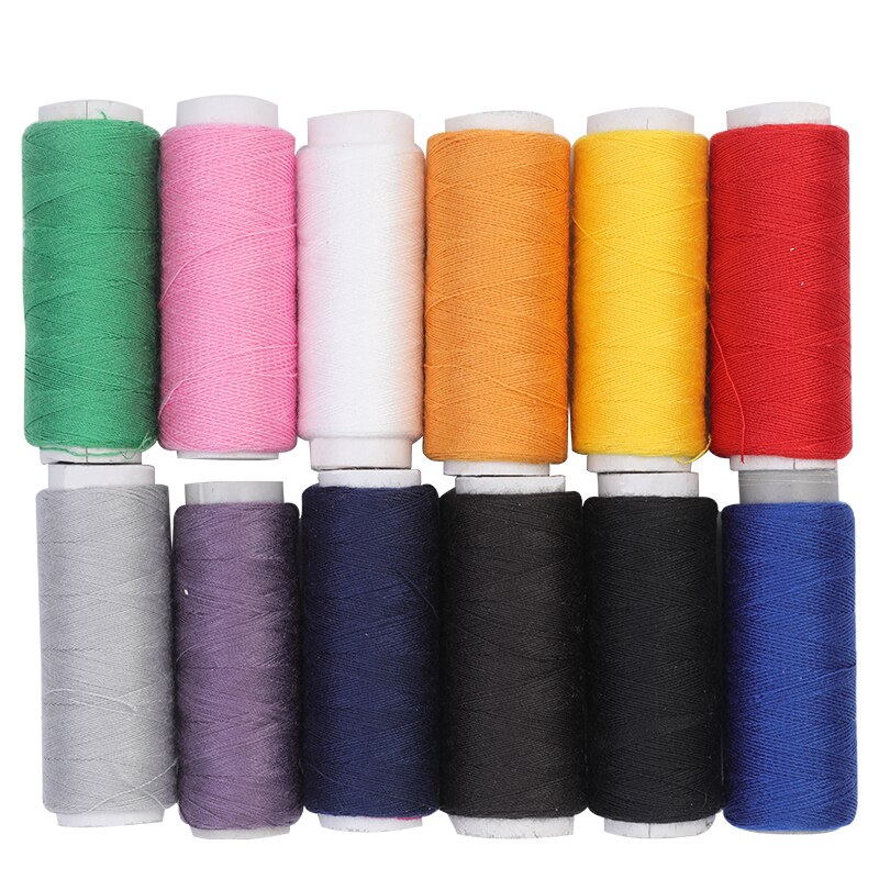 12 Spools/Lot Sewing Thread Yarn Strong And Durable Thread Multicolor For Sewing Hand Sewing Machine Yarn Knitting