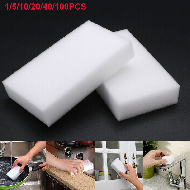 Melanina Spugne 10x6x2 centimetri di Magia Cucina Piatto di Pulizia Compressa Nano della Spugna gomma Melam Prodotti e attrezzature per pulizia casa Purga pad