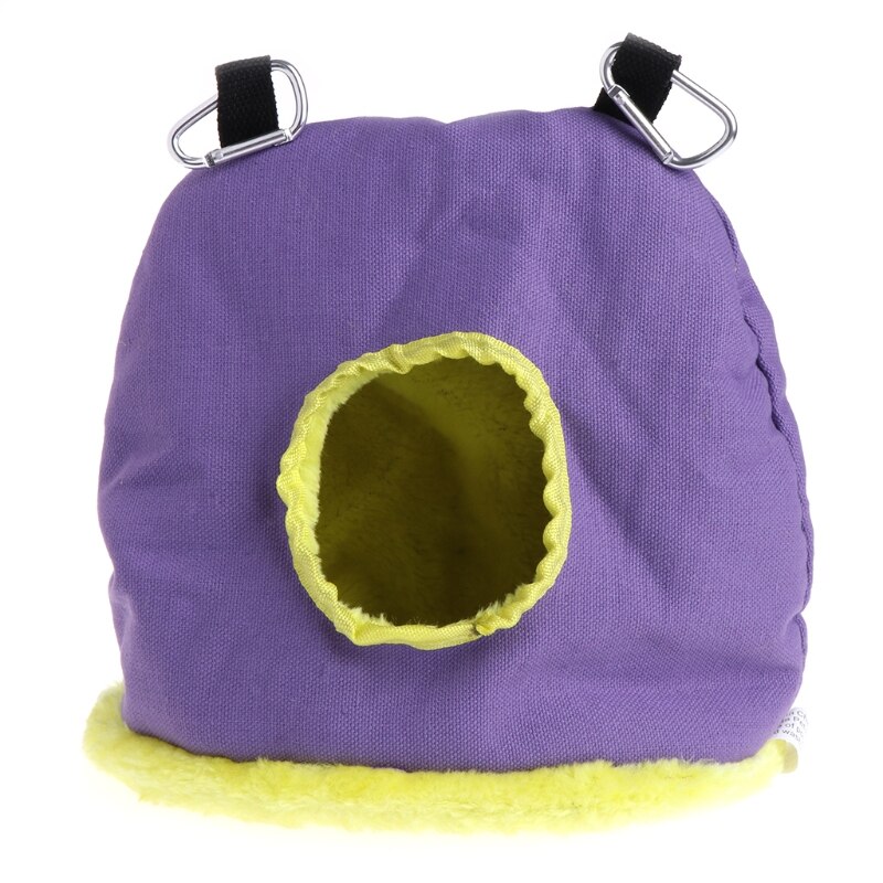 nido de loros de felpa cálido, hamaca de Mascota, pájaro colgante, columpio, cueva de cama, 3 tamaños: L