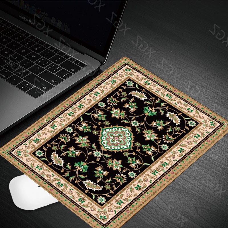 Yzuoan Persian Carpet Big Rubber Non-slip Laptop Gaming Keyboard Mouse Pad for CS GO Dota LOL 22X18CM: 22x18-13