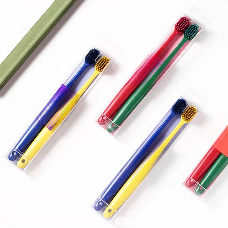 4Series Soft-haired Wide-headed Toothbrush Bamboo Whiten Brush Eco-friendly Whiten Couple PortableToothbrushes Dental Easy Using