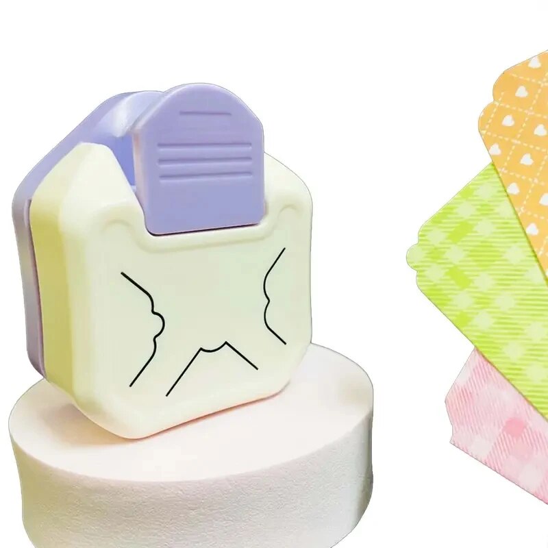 Tre-i-ett hjørnerundingsmaskiner hjørnepreger hjørnekutter, gjør-det-selv fotokort visittkortkutter rundkutter papirkutter: Lys gul