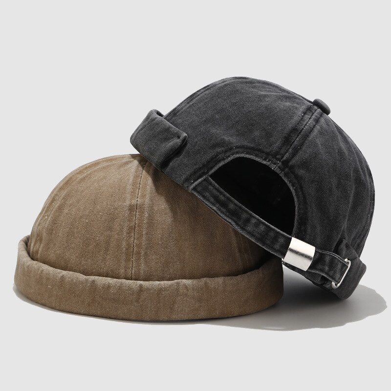 Retro beanie hat afslappet mænd street docker sailor biker hat kasketter til mænd kvinder kasket huer vinter hatte til mænd vintage motorhjelm mal