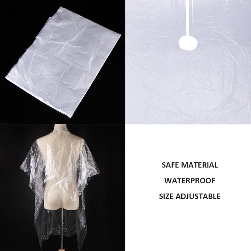 50 Uds. De babero de peluquería desechable, chal impermeable, herramienta de peluquería para barbería