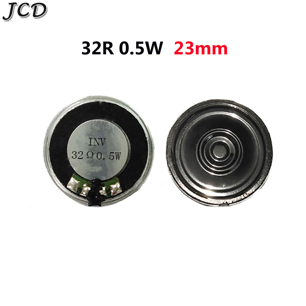 JCD 1pcs Ultra-thin speaker 32 ohms 0.5 watt 32R 0.5W speaker Diameter 23mm 28mm 36mm 40mm 50mm 57mm Loudspeaker