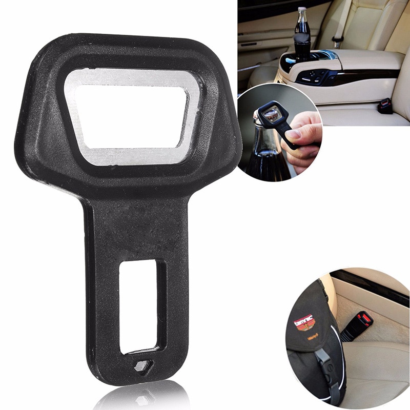 Universal Seat Belt Head Dual-use Car Safety Seat Belt Buckle Bottle Opener Aluminum Alloy