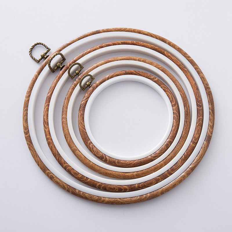 De aro de bastidor de madera para bordado de punto de cruz de 10cm, 14cm, 17cm y 22cm, bordado de mano DIY, herramientas de costura