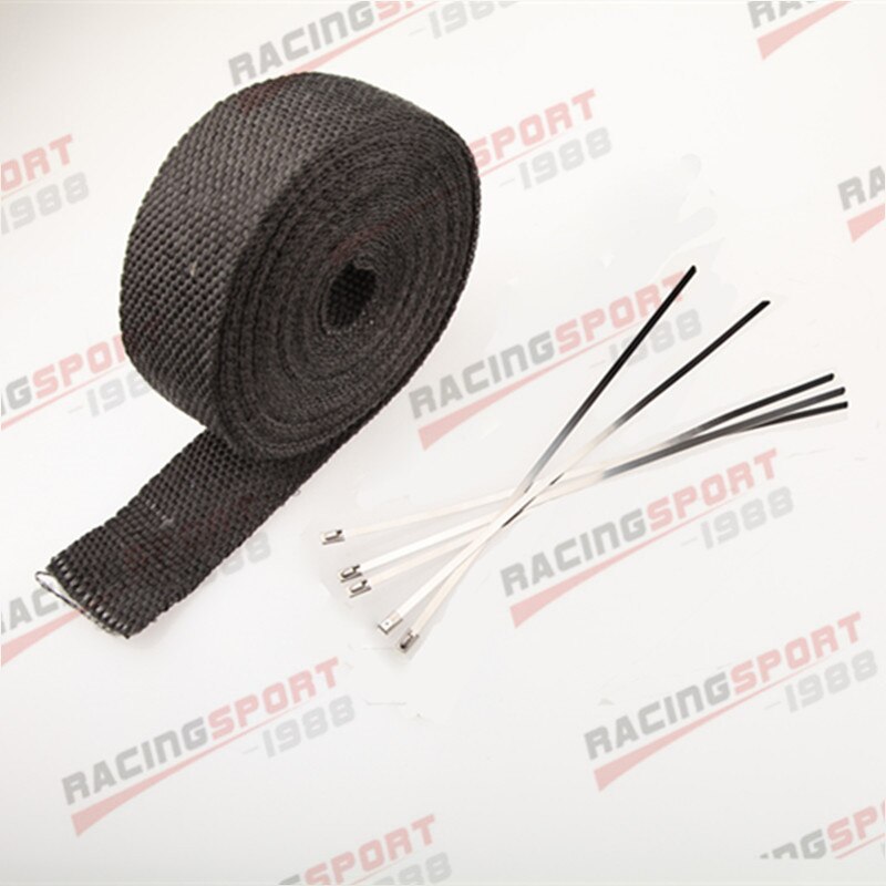 Cinta térmica de fibra de vidrio de 2 "y 25 pies de largo para envolver el calor, en amarillo, verde, negro, rojo, Azul, Morado, naranja, blanquea y 5 lazos