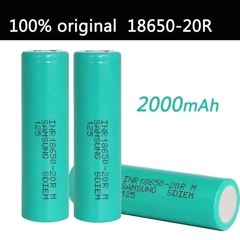 Original 18650 Lithium Rechargeable Battery 3.7V 2000mAh High Capacity for GTL Evrefire Flashlight & Compatible
