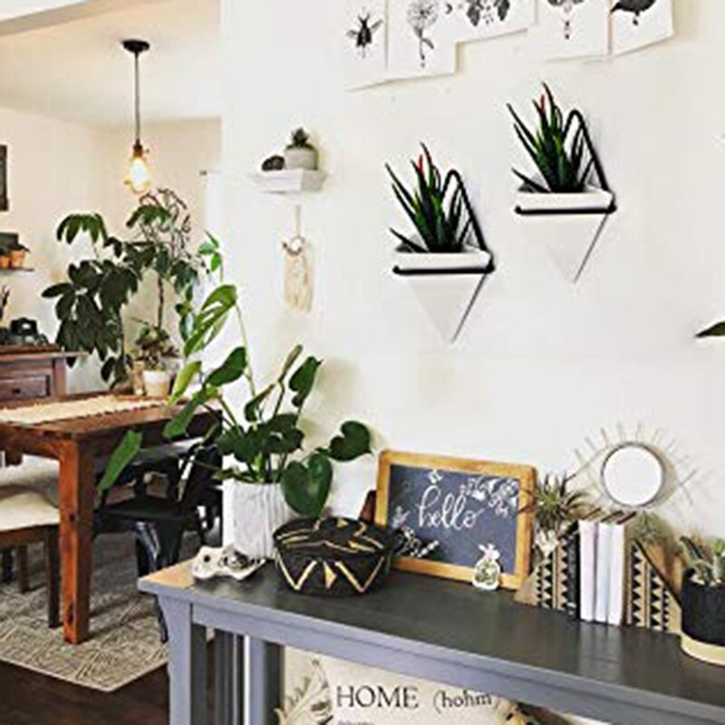 Home Goods Modern Hanging Planter Pots (2-Pack), Small Decorative Wall Planters for Cactus Decor and Hanging Plants, Wa