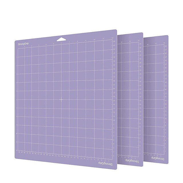 2022 3pcs/lot Mixed Color Engraving Machine Base Plate Cutting Mat For Cricut/cameo 4 With Adhesive Pvc Cutting Mats: Stronggrip