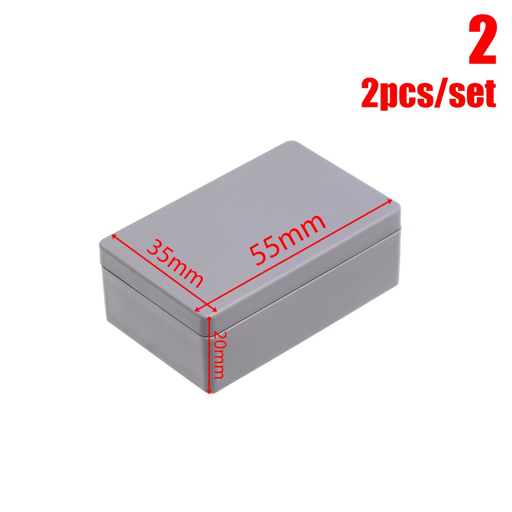 2Pcs ABS Plastic Electronic Project Box Waterproof Cover Project Instrument Case Enclosure Boxes Instrument Parts: 2pcs Style 2
