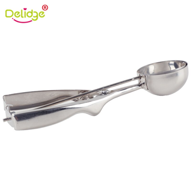 Delidge Rvs 6 cm Ijs Lepel Aardappelpuree Watermeloen Jelly Lente Handvat Scoop Cookies Keuken Accessoire