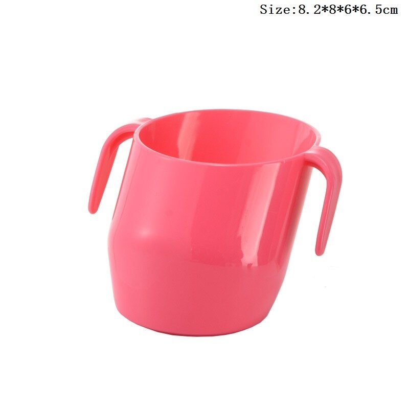 Schräge Trinkbecher Baby Lernen Zu Trinken Tassen Gesunde Dicht Ausbildung Fütterung Tasse Anti-herbst Art Milch Wasser Flasche Getränk: Rose rot