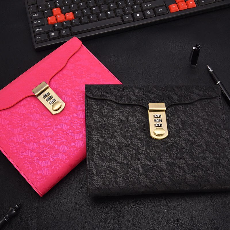 a5 retro password lock notebook student diary fingerprint with lock notepad thickened stationery hand ledger