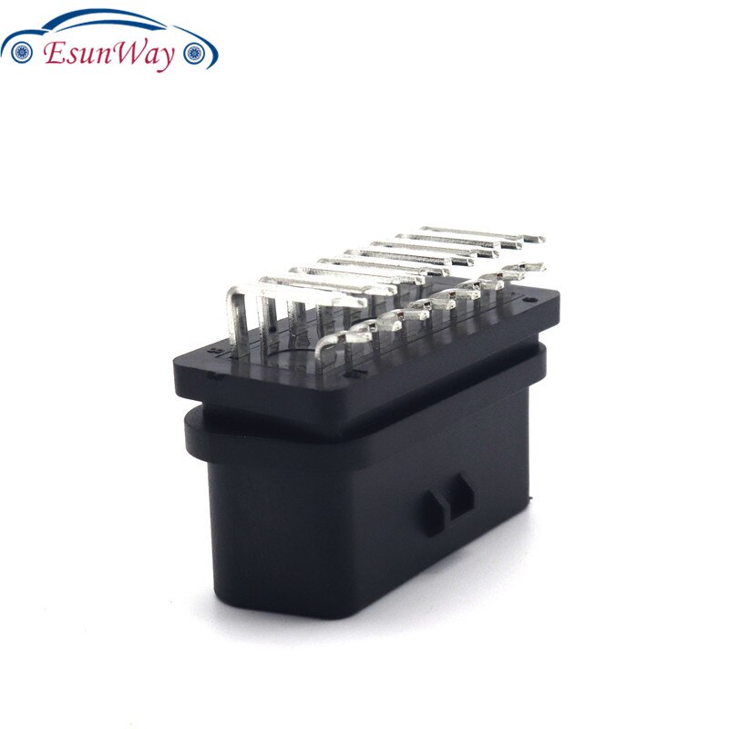 OBD II OBD2 90 Degrees 16 Pin Female Connector Adapter Wire Sockets Connector Plug Car Diagnostic Tool Cable
