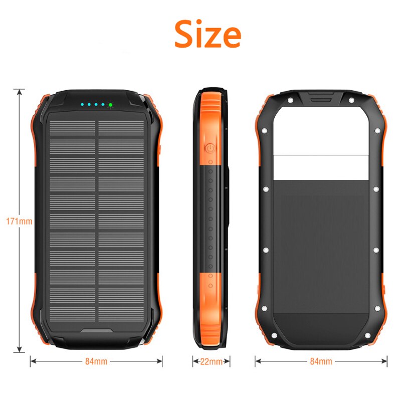 80000mAh Qi Drahtlose Ladegerät Solar- Energie Bank 10W Für IPhone Xiaomi Samsung PD 18W Schnelle Aufladen Energie USB Typ C Poverbank