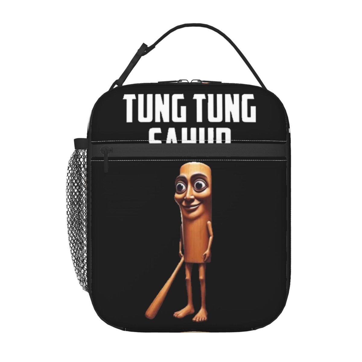 Brr Brr Patapim Meme Izolowana termicznie torba na drugie śniadanie Włoskie memy Brainrot Przenośne torby na pojemniki na żywność Cooler Termiczne pudełka na drugie śniadanie: Ciemnoszary