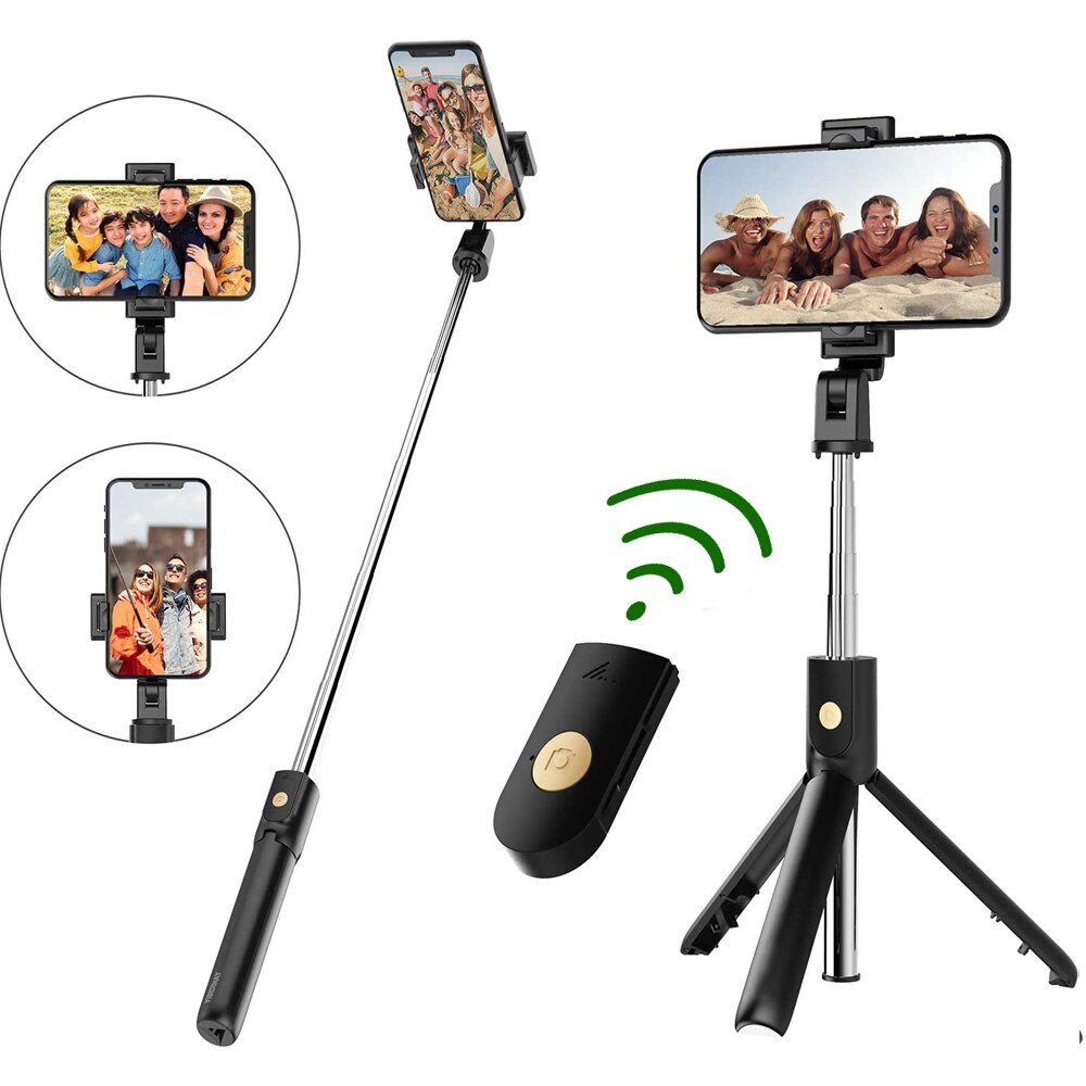 Selfie Stok Telefoon Statief Uitschuifbare Mobiel Statief Stand Bluetooth Afstandsbediening Voor Android Ios Lichtgewicht Voor Thuis En Reizen