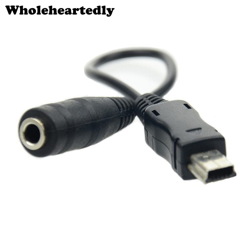 Zwarte Mini USB naar 3.5mm Adapter Jack Kabel Mic Microfoon Transfer Kabel voor Gopro Hero 3 3 + Sport –