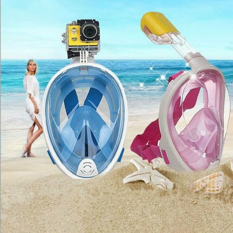 Scuba Diving Mask Full Face Snorkeling Face Cover Underwater Snorkeling Anti Fog Swimming Masks for Spearfishing Dive Men /60