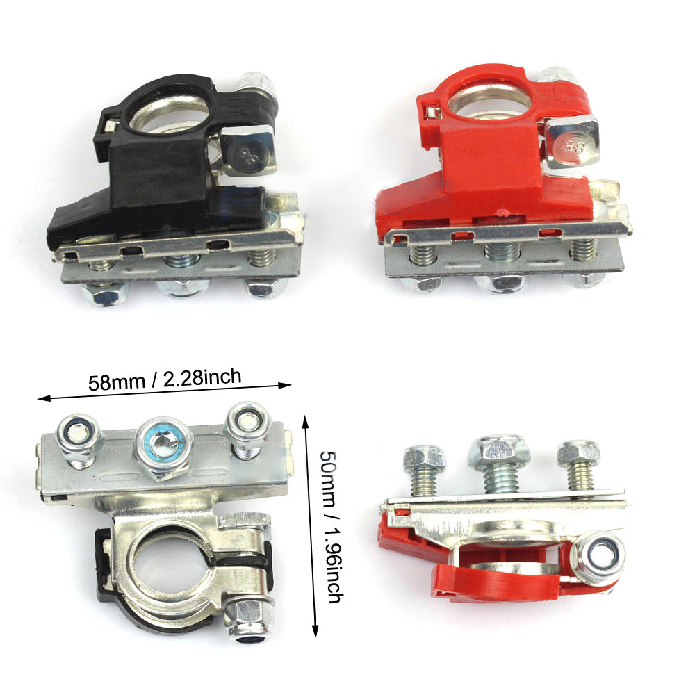 2 stuks 12V Koper Auto Batterij Terminal Connector Batterij Quick Release Batterij Klemmen voor de meeste voertuigen
