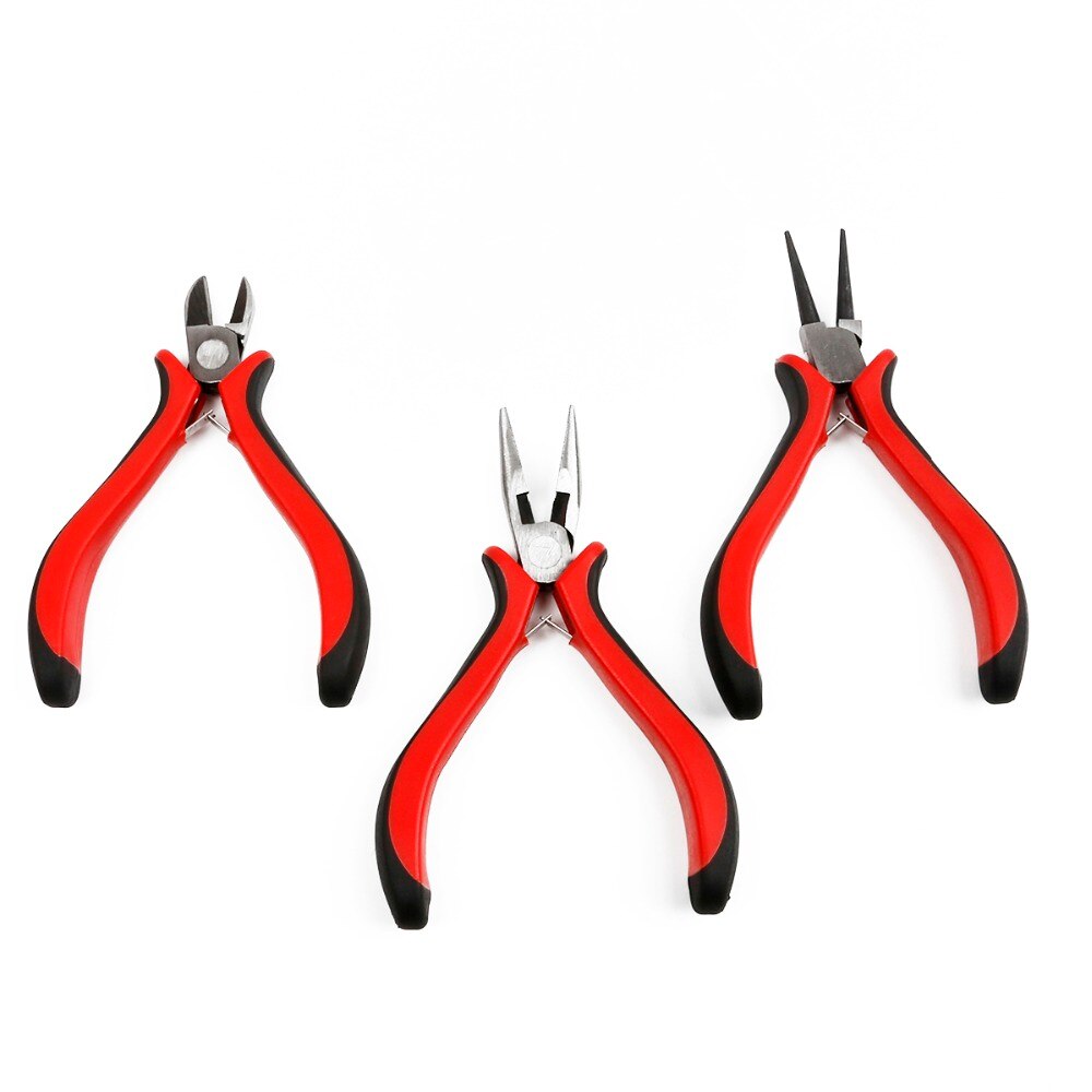 Nuovo Arrivo Nero Rosso Pinze Strumenti di Attrezzature Pinzette Strumenti di Riparazione Catena Cutter FAI DA TE Perline Che Fanno di Riparazione Tool Kit