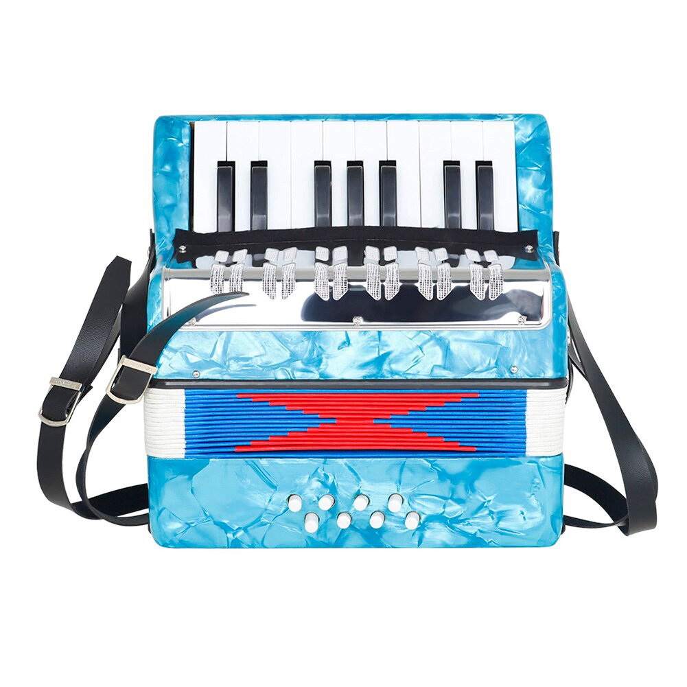 17-Key 8 Bass Small Accordion Educational Musical Instrument Rhythm Band Toys for Beginners Keyboard Instruments