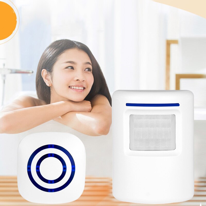 Infrared Sensor Doorbell Long Distance Volume Adjustable for Home Shop Convenience Store L5