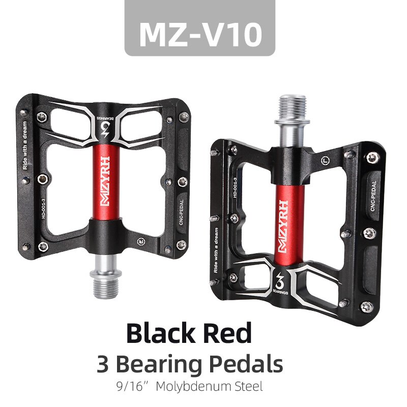 Bicycle Pedals 3 Bearings MTB Anti-slip Ultralight Aluminum Mountain Road Bike Platform Pedals Cycling Accessories: Clear