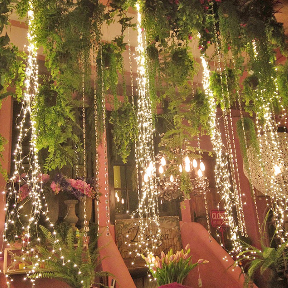 Led Koperdraad Verlichting Wijnstok Snaar Waterval Licht Kerst Tak Licht Voor Tuin Outdoor Party Boom Decoratie