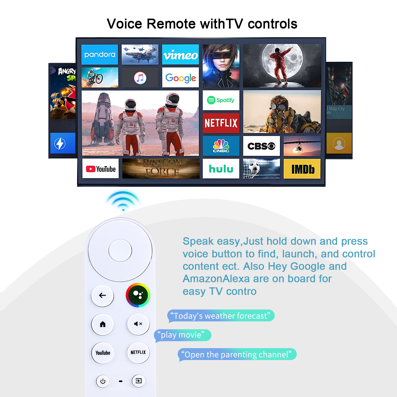 Ersatz für Google-Chromecast-Fernbedienung, für Chromecast mit Google TV Fernbedienung und Google TV Stromer