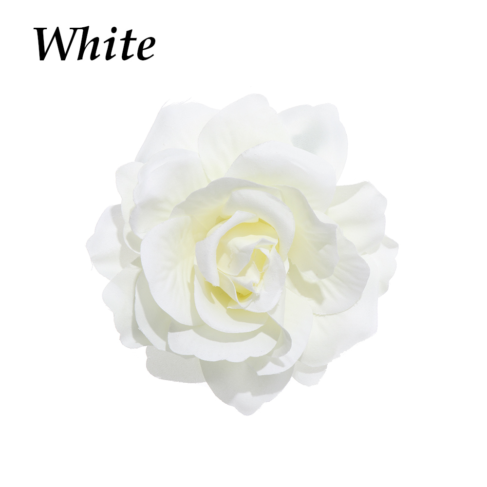 Alfinetes para Cabelo para Mulheres, Flor De Seda, Pérola Grampos De Cabelo, Noiva Capacete, Broche De Flores De Dama De Noiva, Festa De Casamento, Presilhas: Branco leitoso