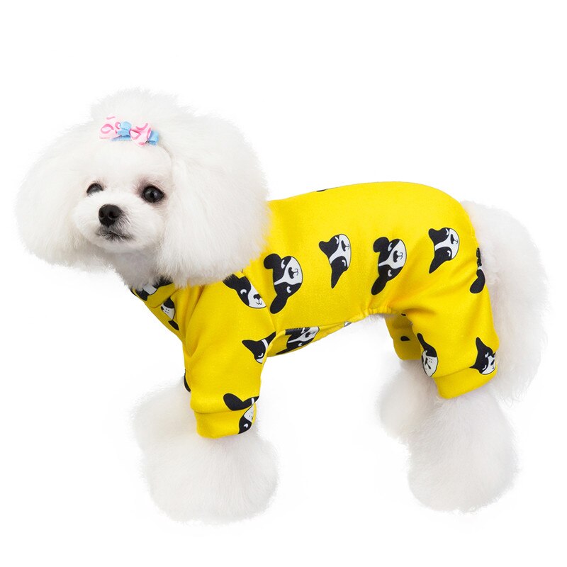 Hvalpe jumpsuit lille hund romper teddy chihuahua tøj sweater
