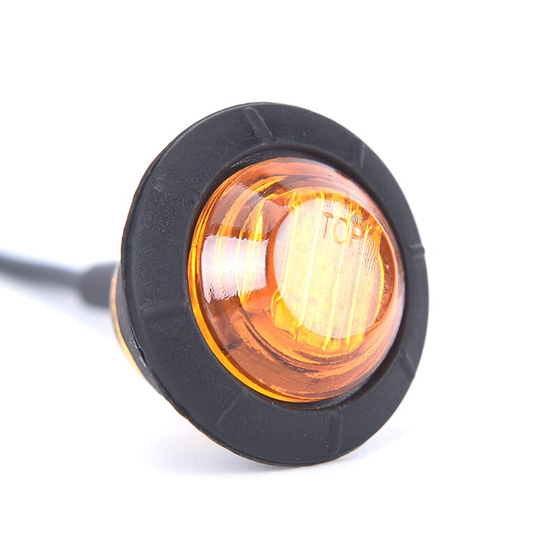 10 kpl mini 1 '' pyöreä keltainen led-valo edessä takasivu merkkivalot kuorma-auton perävaunun moottoripyörä 12v