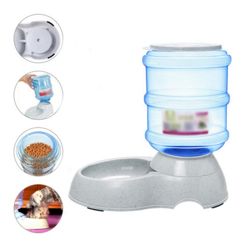 Comedero automático para mascotas, bebedero para gatos y perros, tazón de agua para animales, dispensador de gran capacidad para mascotas, gatos y perros