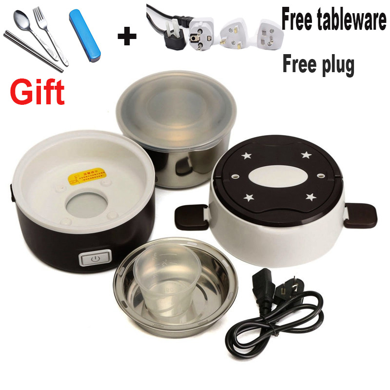 220V 2~4 Layers Electric Heated Lunch Box Set 200W Multifunctional Food Warmer Mini Rice Cooker Warmer for Students Dormitory