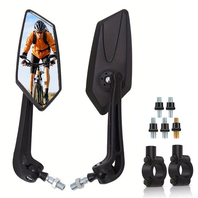 Universele motorfiets achteruitkijkspiegels zwart verstelbare zijspiegels motoraccessoires voor cafe racer dirt pit bike elektrisch: Default Title