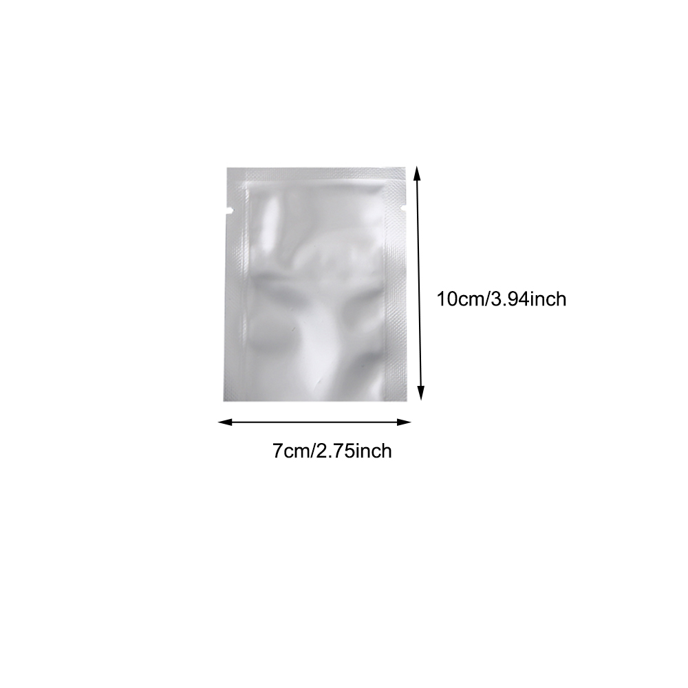 Silver Pure Aluminum Foil Package Bag Coffee Sugar Pouches Open Tops Heat Seal Vacuum Mylar Foil Bags for Spice Powder Storage: Clear