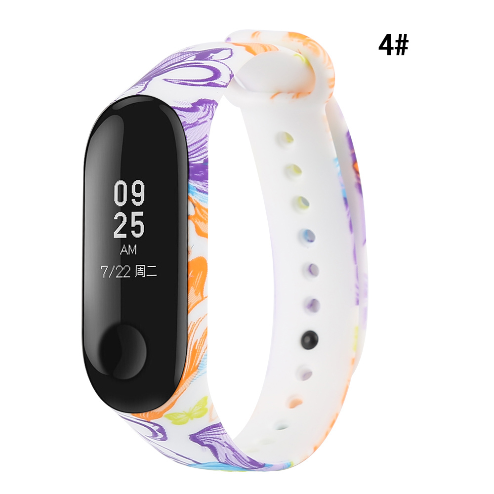 Para Xiaomi Miband 3 pulsera inteligente reemplazar banda de silicona estilo de impresión accesorios para pulsera inteligente banda deportiva: 4