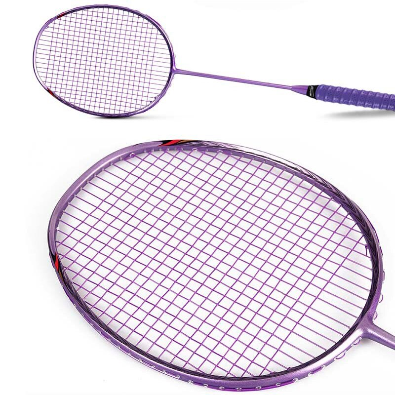 100% Carbon Professionelle Badminton Schläger mit tasche Ultraleicht Offensive Badminton Schläger Schläger outdoor sport Sporting waren: purple