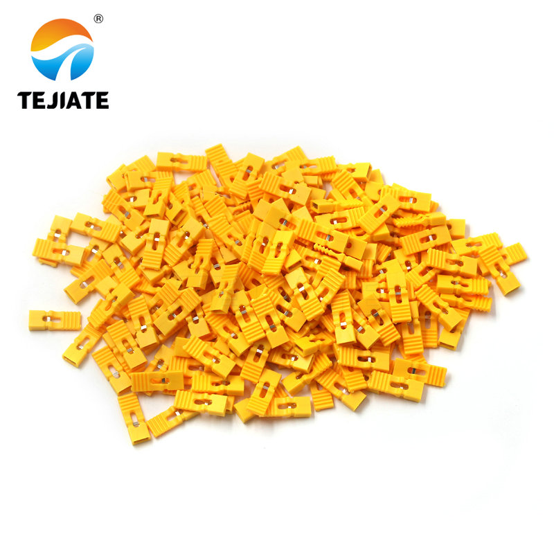 Capuchon de cavalier, 100 pièces, capuchon de court-circuit, espacement 2.54mm, noir, jaune, bleu, rouge, bloc de court-circuit, capuchon de connecteur à broche, capuchon à longue poignée: Argent