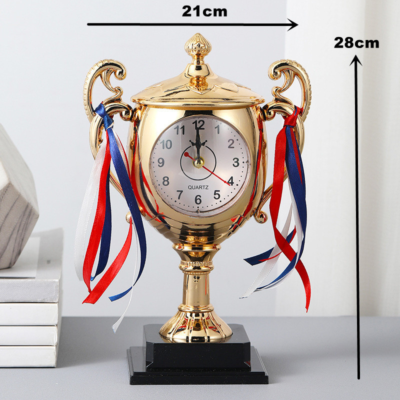 Trophy Small Alarm Clock Ornaments Desktop Children Bedside Wake-up Stereoscopic Student Prizes