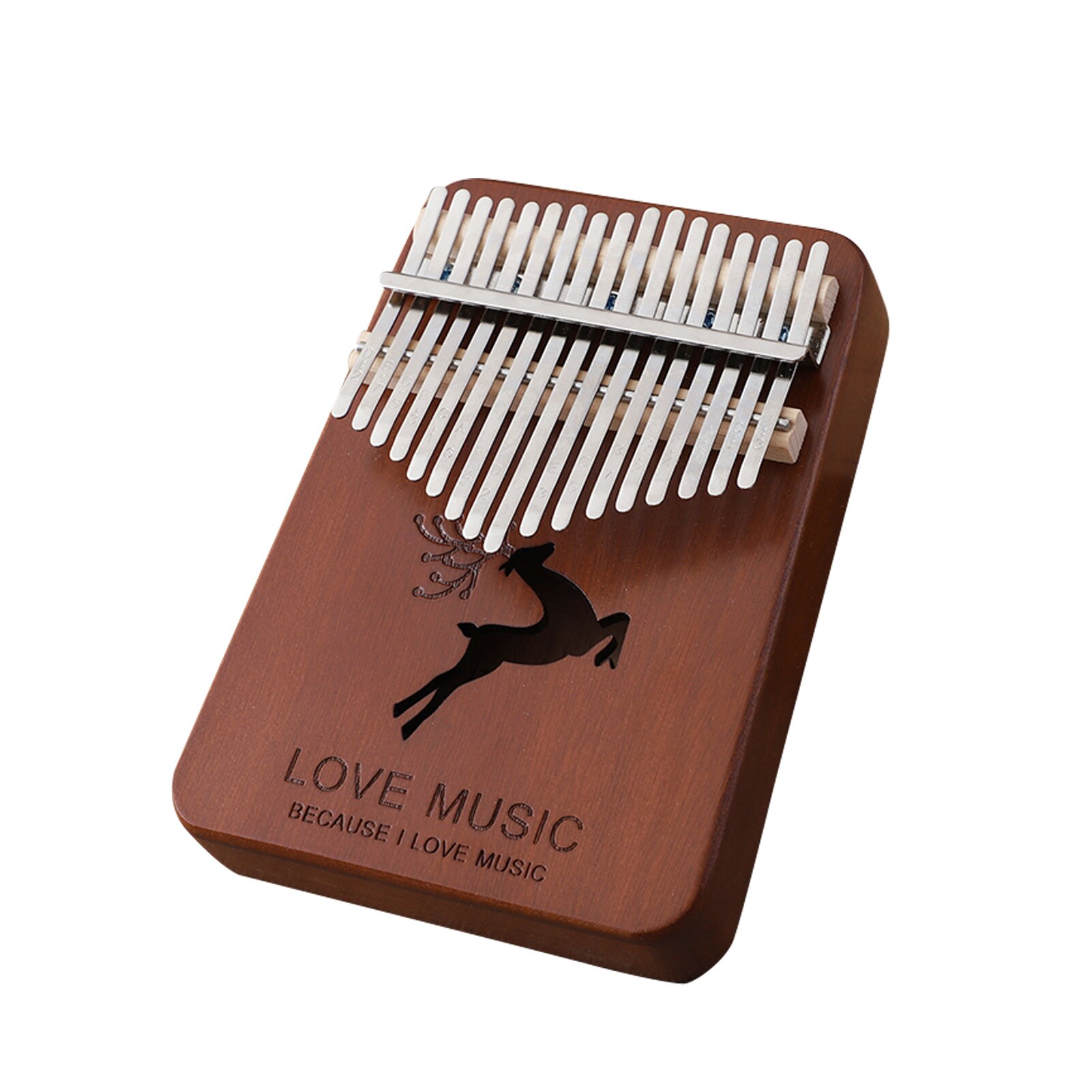 Kalimba 17Keys Portable Thumb Piano Beginner Instrument Kalimba Finger Piano Mbira Small Musical Toys Keyboard instrument: Retro Brown 03