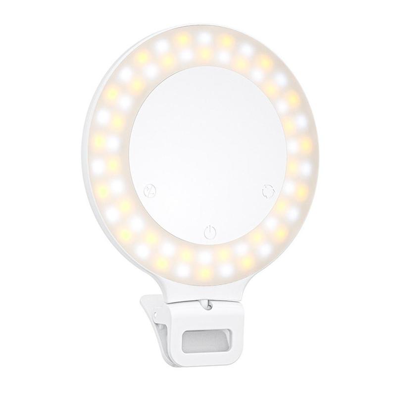 Selfie Ring Light Control Light Rechargeable Makeup Led Lightwith 3 Light Modes For Smartphone Video Recording D8k4: Default Title