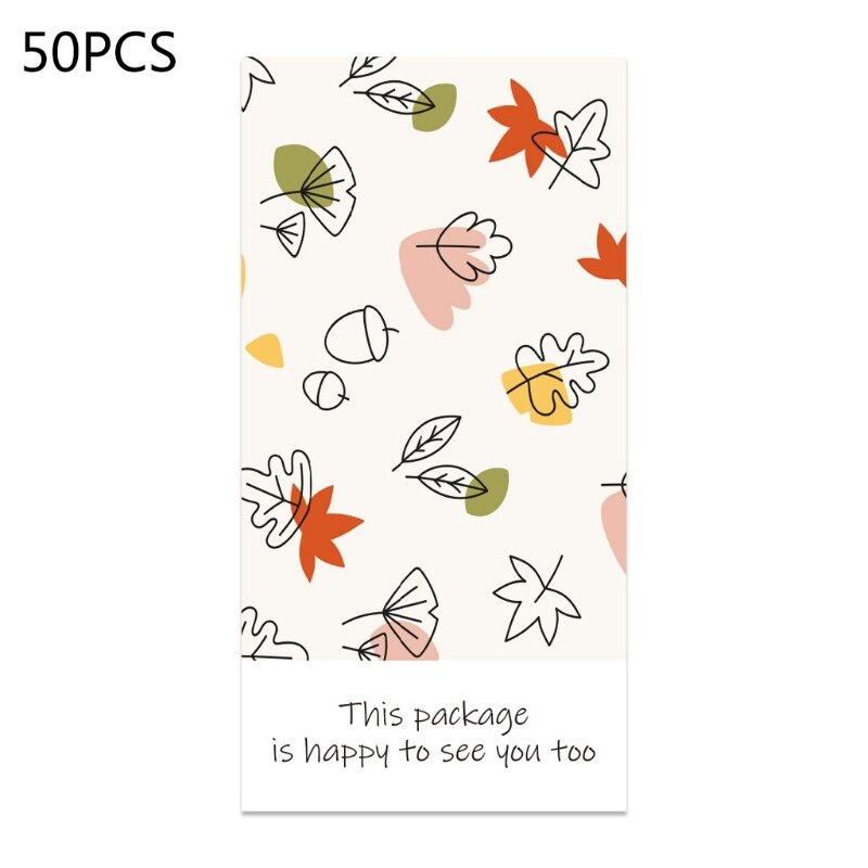 50pcs This Package is Happy to See You Too Stickers Seal Label Thank You Sticker: 2
