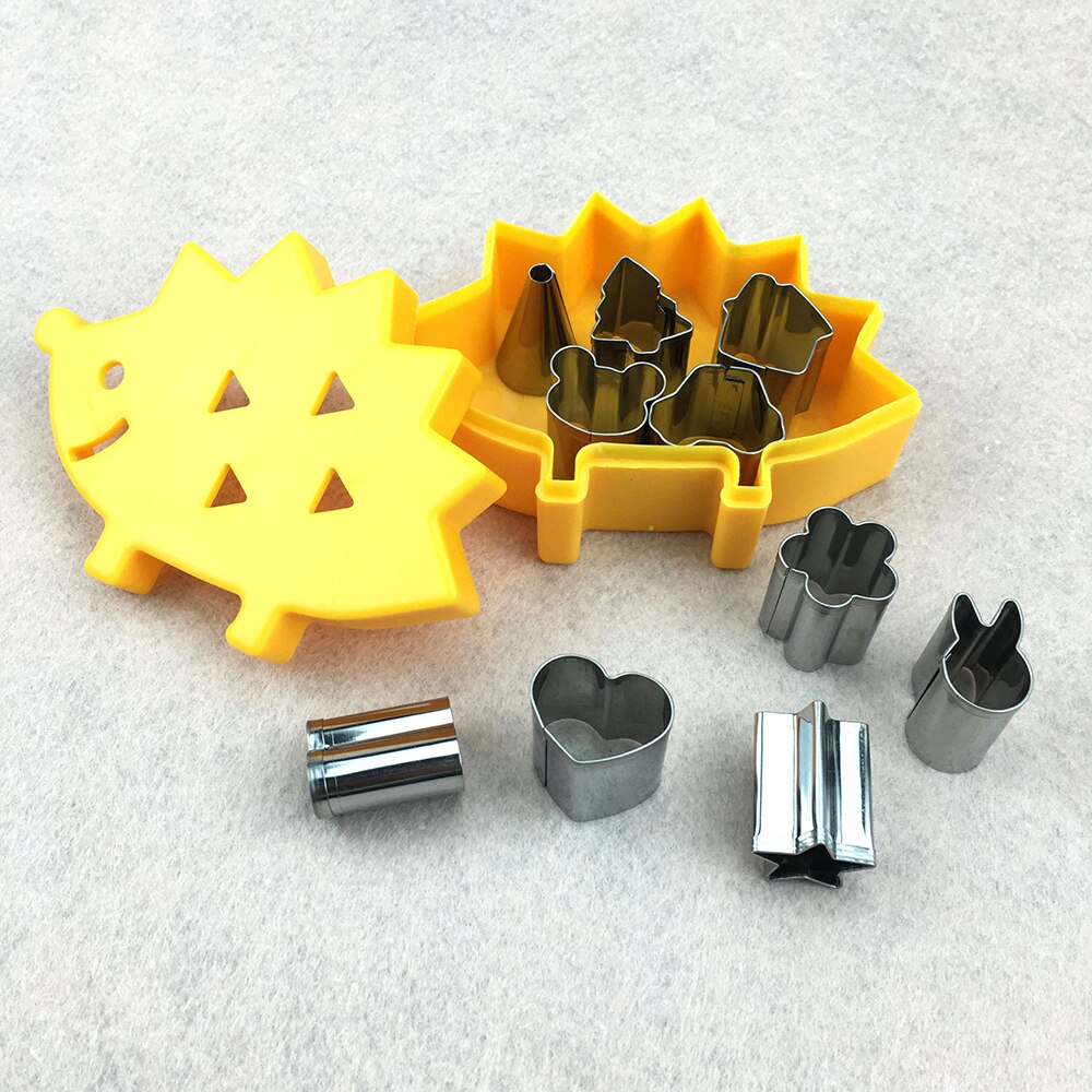 10pcs/set Fruit Cookie Cutter Mold Hedgehog Box Mini Stainless Steel Mould Biscuit Fondant Cake Decorating Tools